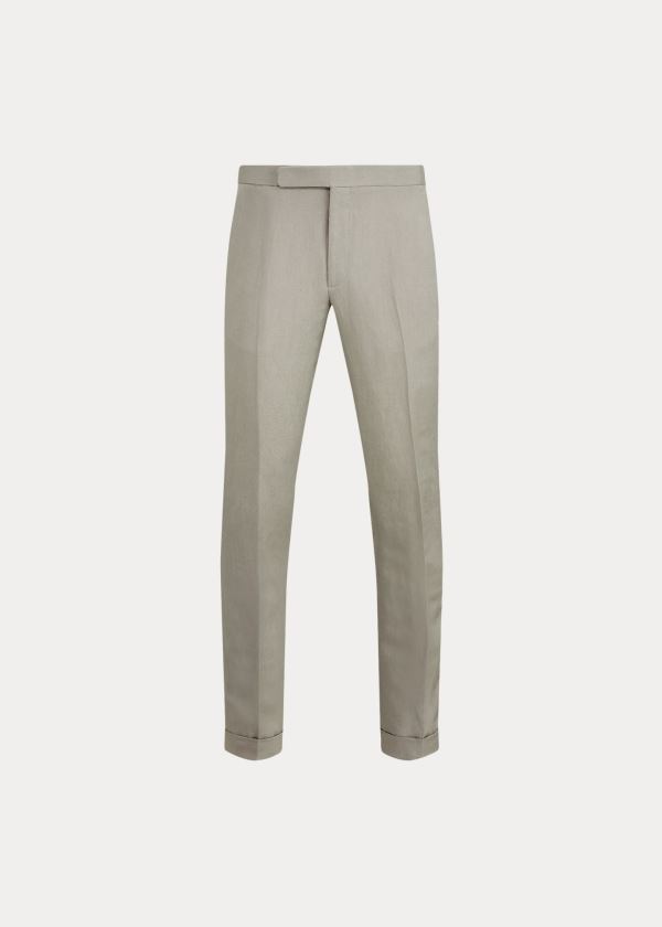 Pantalones De Traje Ralph Lauren Hombre Grises Claro - Gregory Twill - OZVAR9246